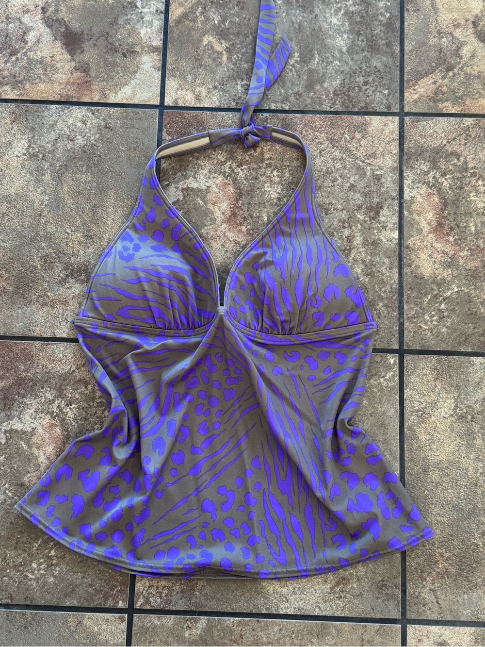 Women’s Halter Victoria secret bathing suit  in Purple Animal Print